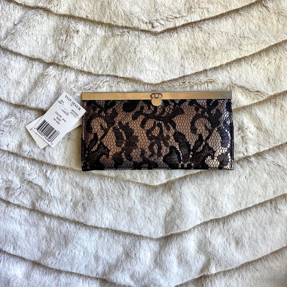Black lace clutch/wallet